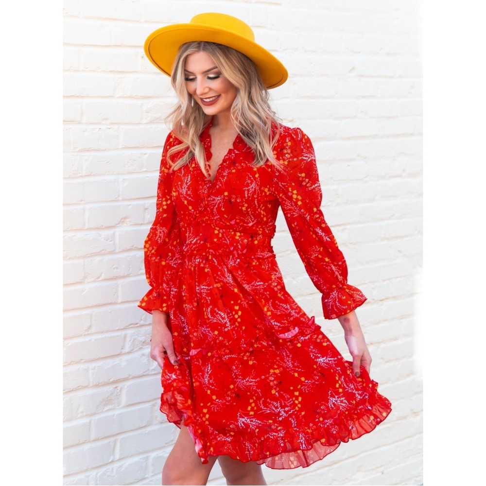 Southern Fried Chics Take Me There Floral Dress